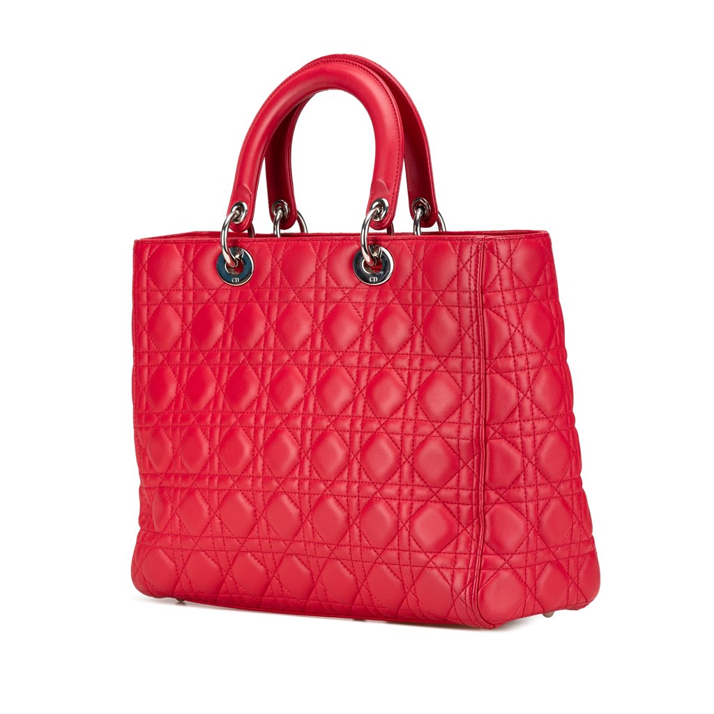 Dior Large Lambskin Cannage Lady Dior - 2