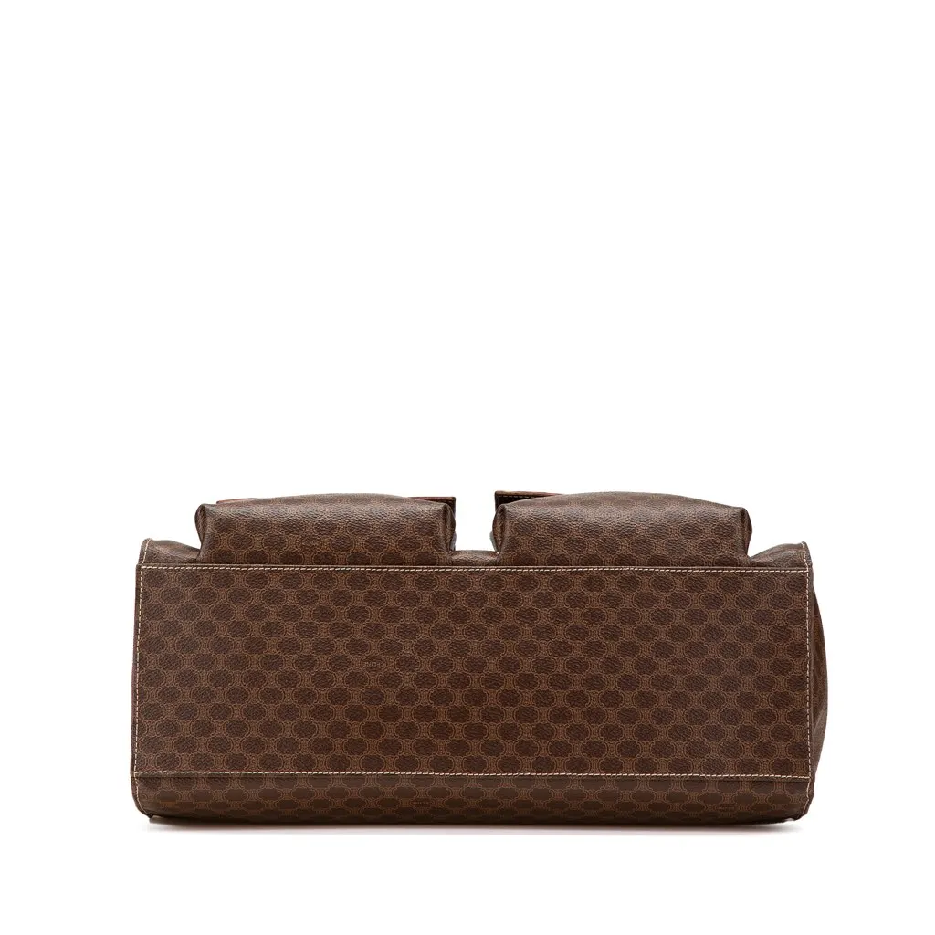 Celine Macadam Coated Canvas Handbag Brown Canvas Good - Inside View
