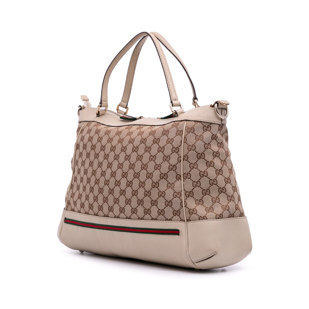 Gucci GG Canvas Web Mayfair Satchel - 2