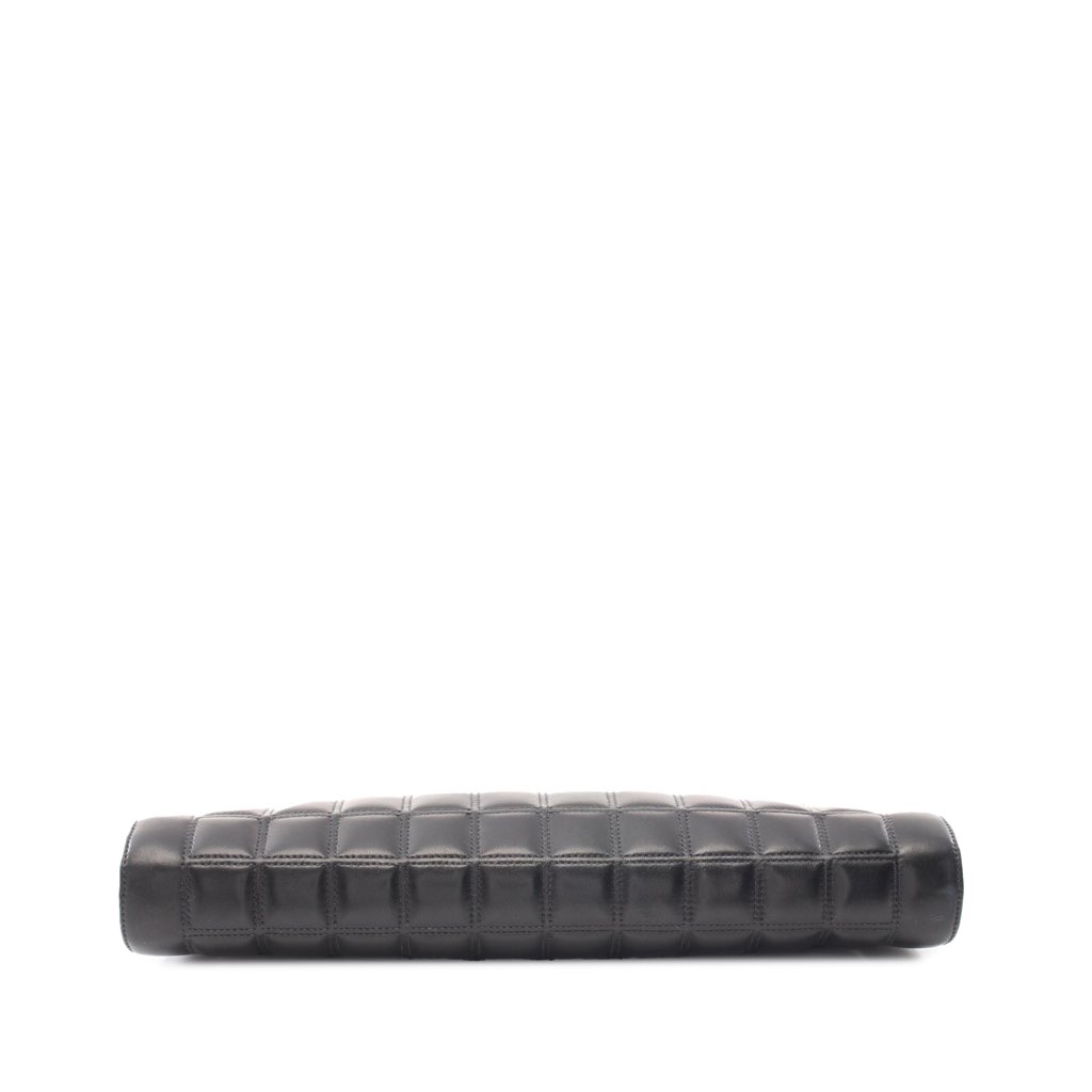 Chanel CC Choco Bar Quilted Lambskin Crystal Frame Clutch - 3