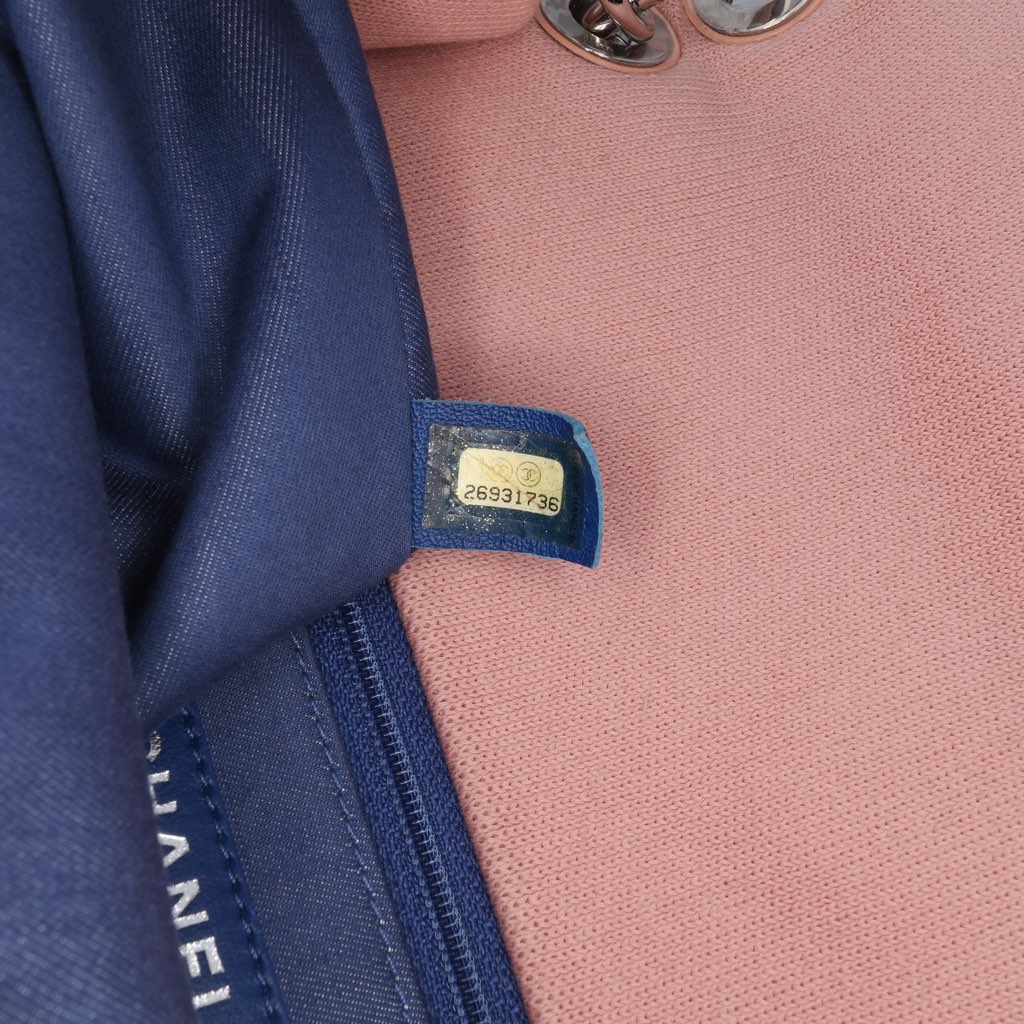 Chanel Jumbo Stripe Jersey Felt and Rope Flap - Detail 1