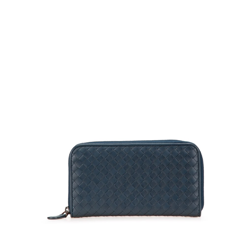 Bottega Veneta Nappa Intrecciato Zip Around Long Wallet