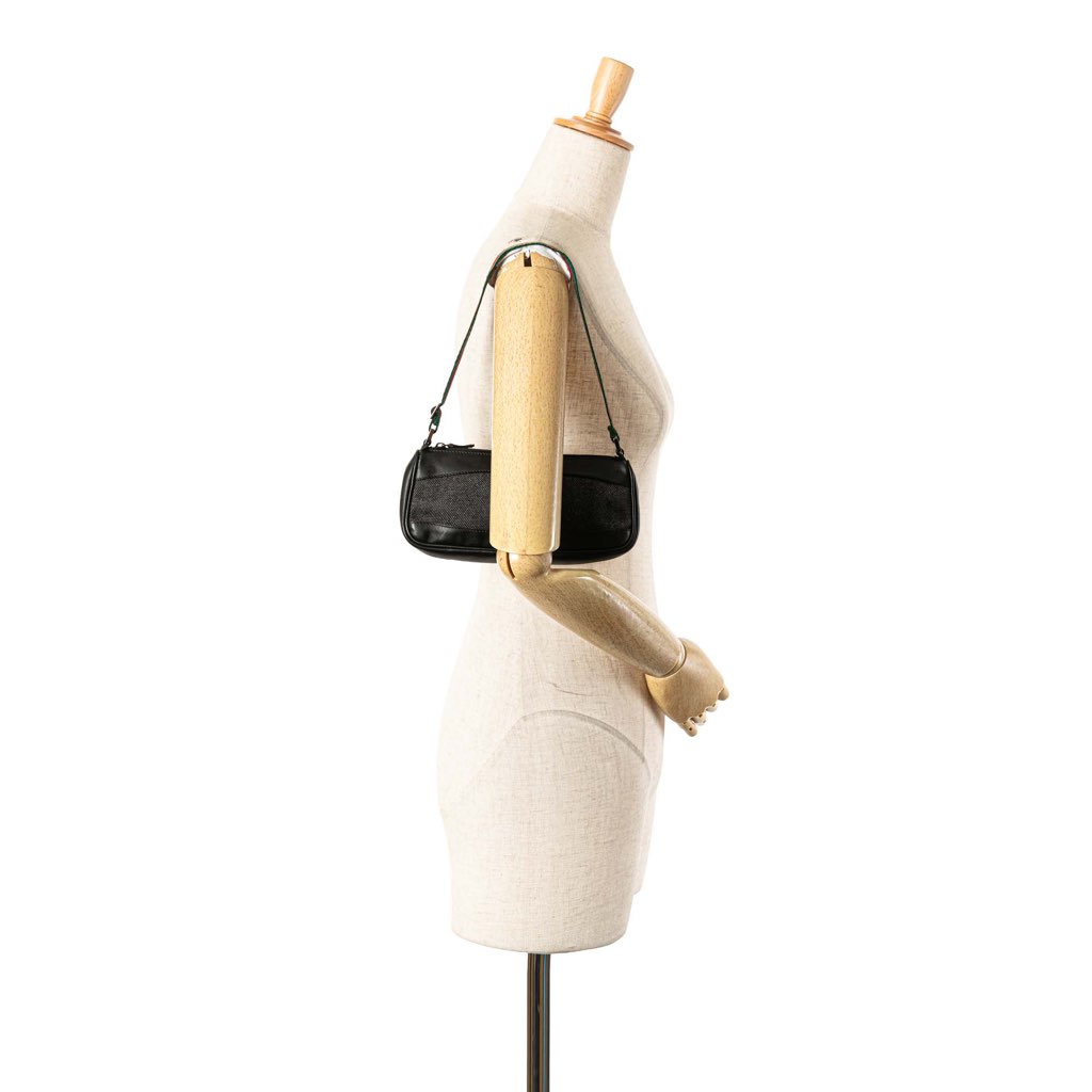 Gucci Denim Web Shoulder Bag - Image 12