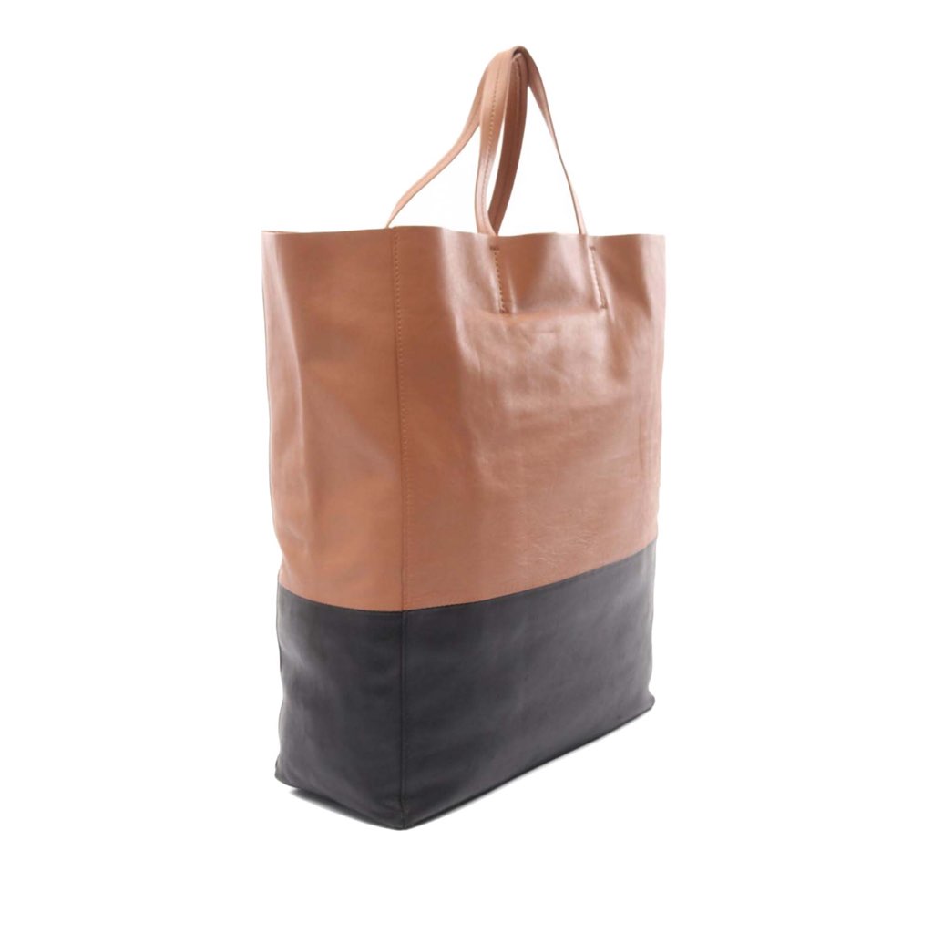 Celine Bicolor Leather Vertical Cabas Tote - 2