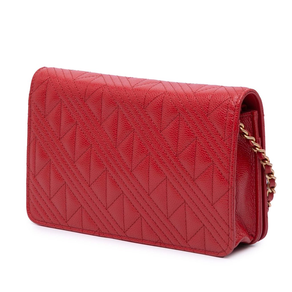 Chanel CC Mixed Quilt Caviar Wallet On Chain - 2