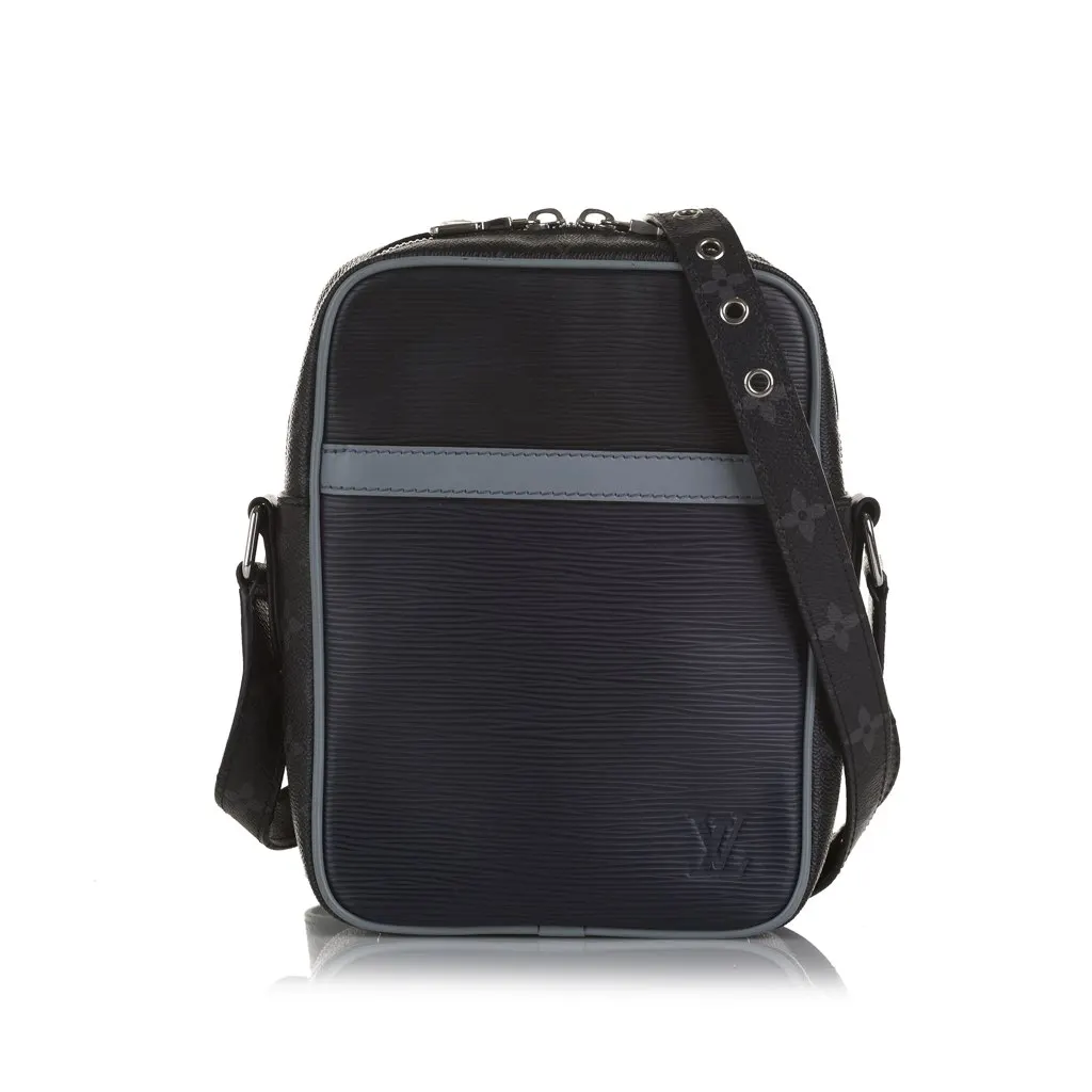 Louis Vuitton Epi Monogram Danube PM Blue Leather Good - Front View