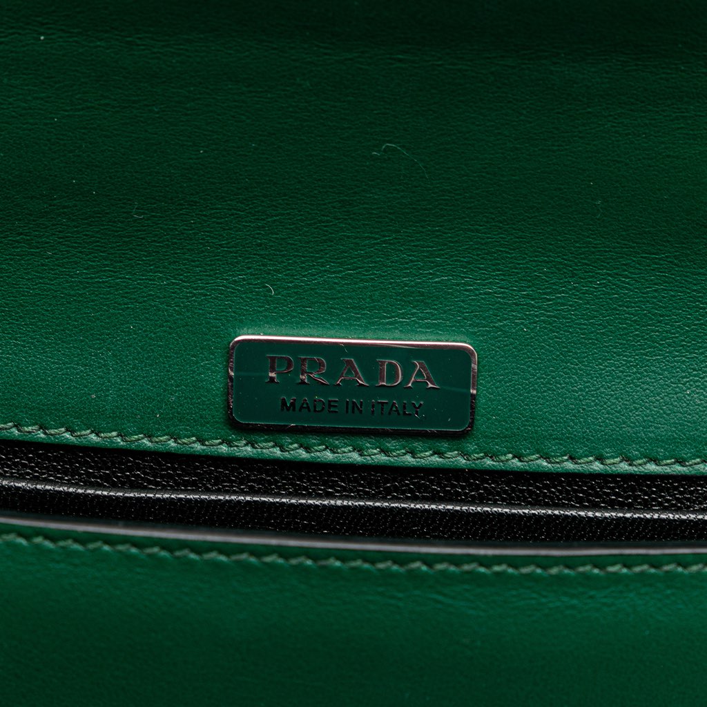 Prada Saffiano Trimmed City Calf Crystal Cahier Crossbody - 5