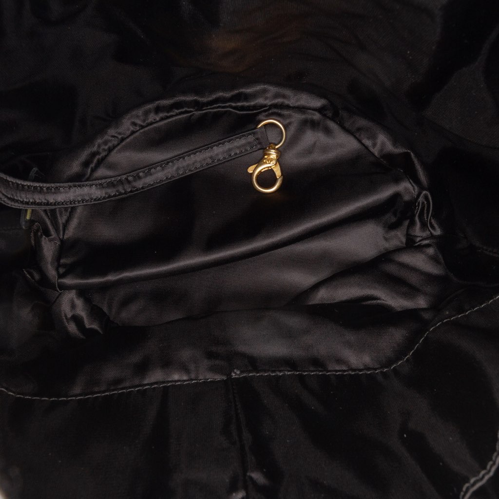 Chanel Quilted Nylon Crystal CC Drawstring Sling Bag - 4