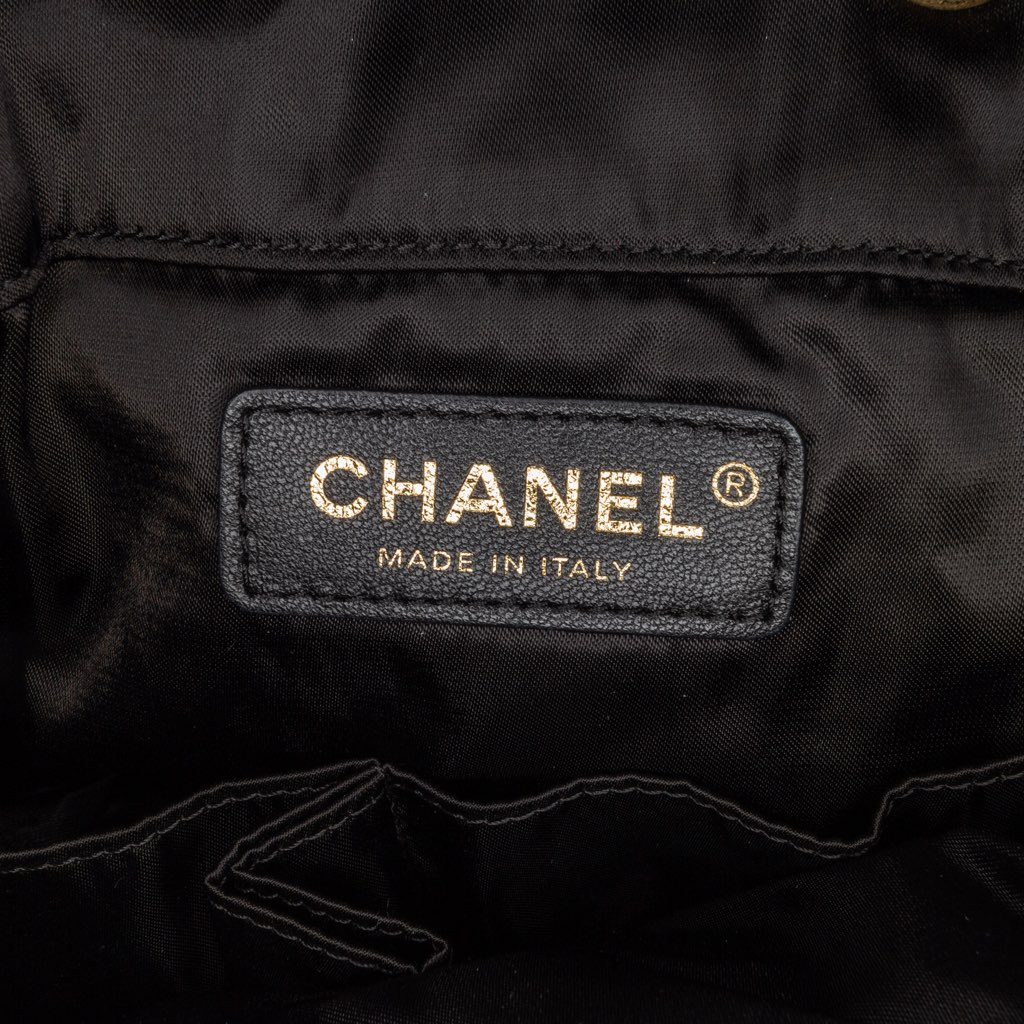 Chanel Quilted Nylon Crystal CC Drawstring Sling Bag - 5