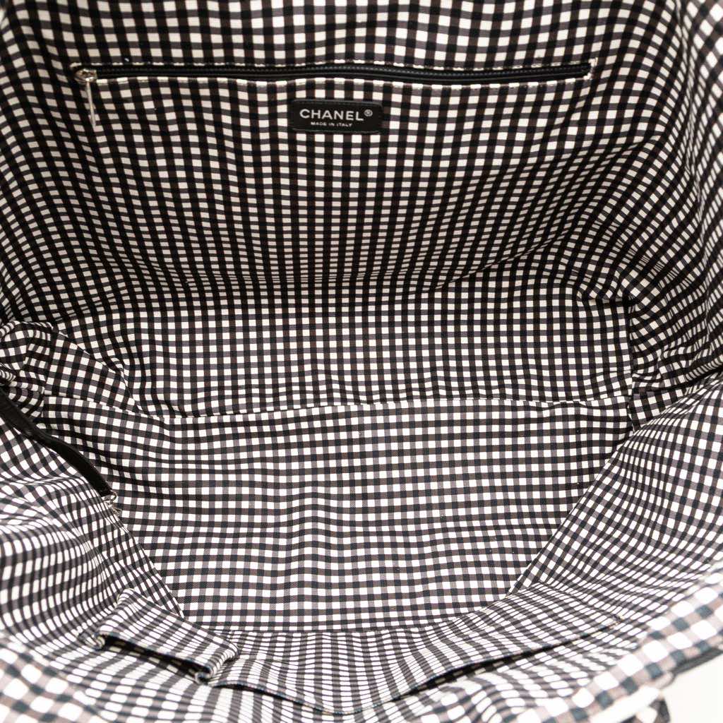 Chanel Printed Canvas Gingham Weekender Tote - 4