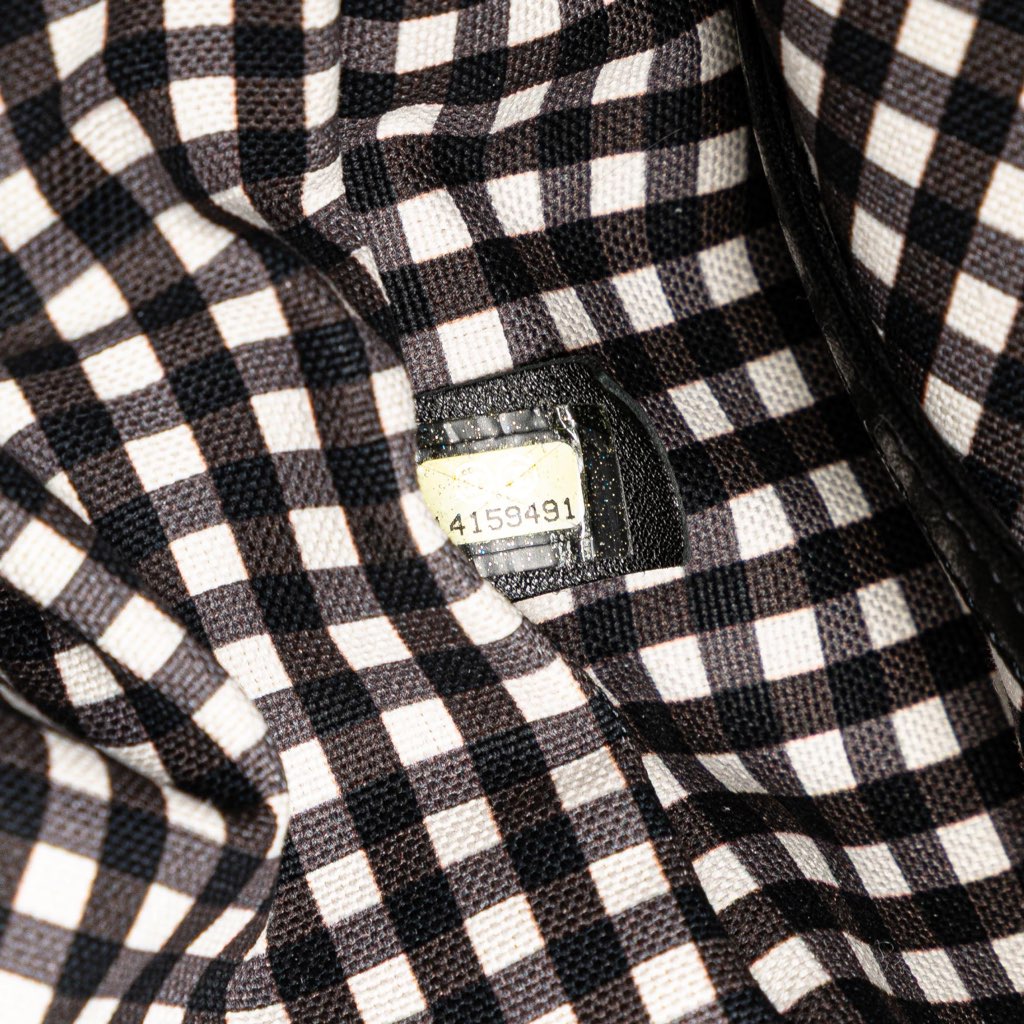 Chanel Printed Canvas Gingham Weekender Tote - Detail 2