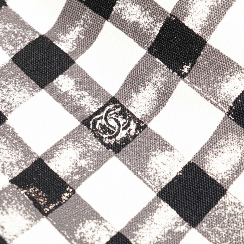 Chanel Printed Canvas Gingham Weekender Tote - Image 10