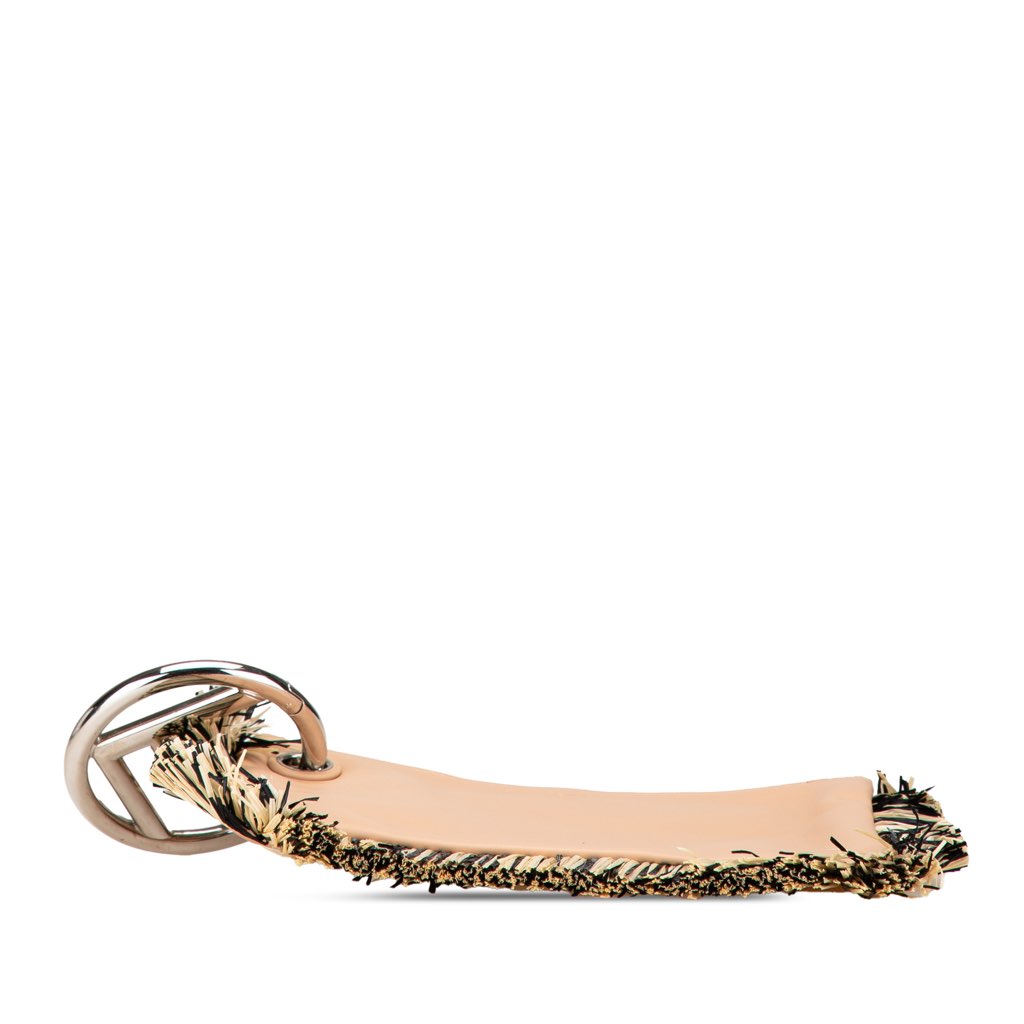 Fendi Zucca Leather and Raffia Triplette Clutch - 3