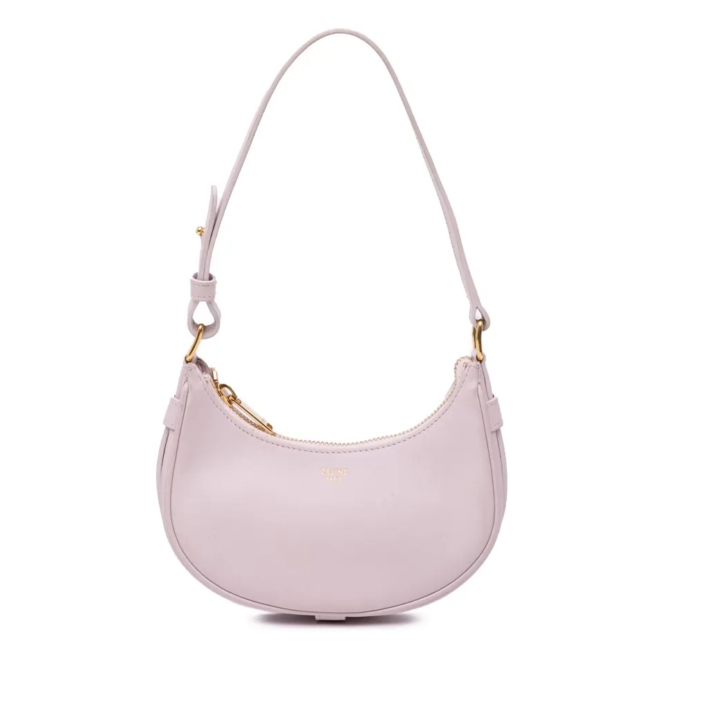 Celine Mini Smooth Calfskin Ava Shoulder Bag Pink Leather Very good - Front View