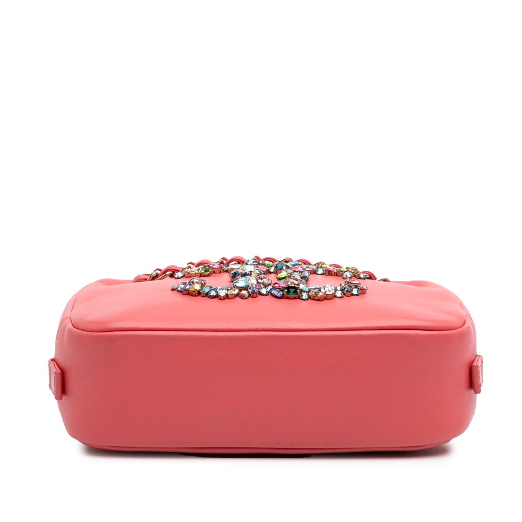 Chanel Lambskin Giant Crystal CC Camera Bag - Image 6