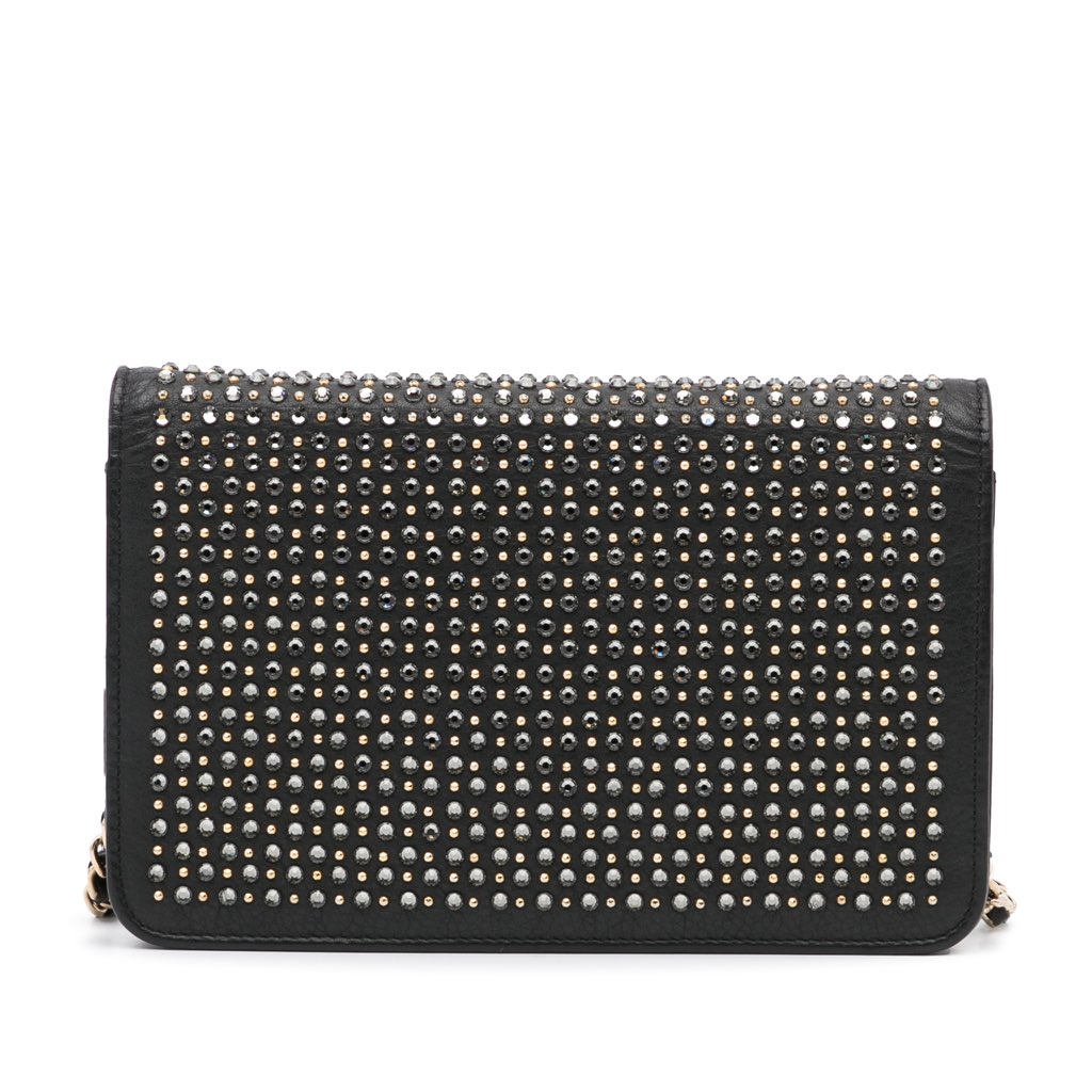 Chanel Studded Leather Wallet on Chain - 4