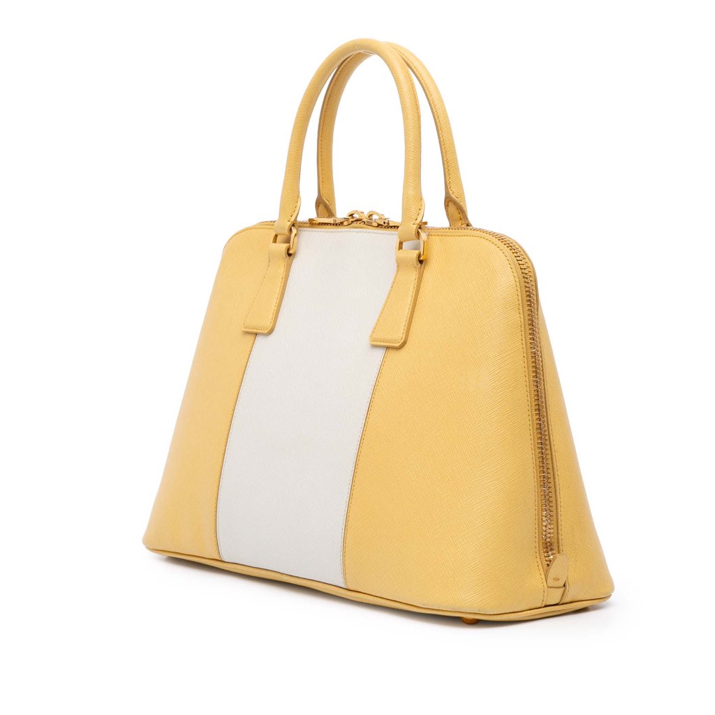 Prada Medium Bicolor Saffiano Lux Promenade Satchel - 2