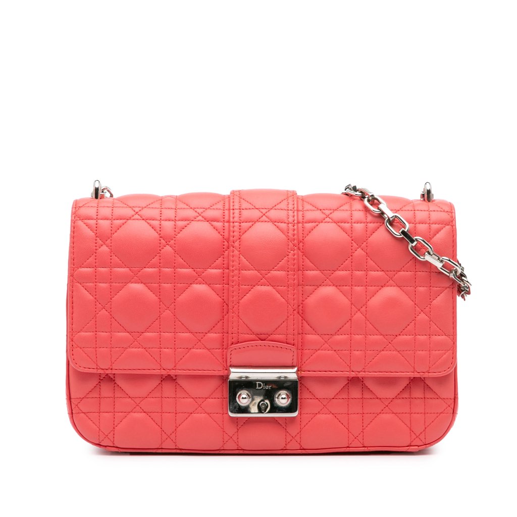 Dior Medium Lambskin Cannage Miss Dior Flap