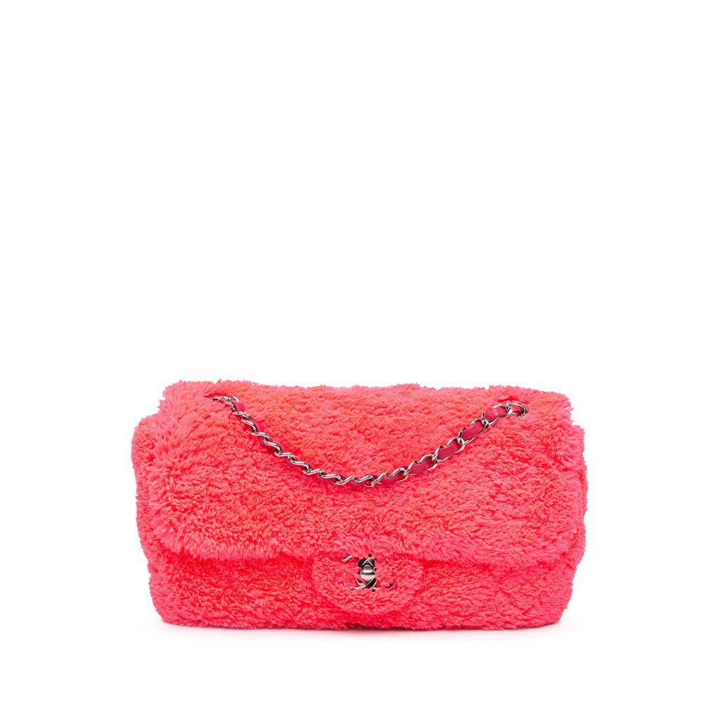 Chanel Medium Quilted Terry Cloth Coco Beach Flap