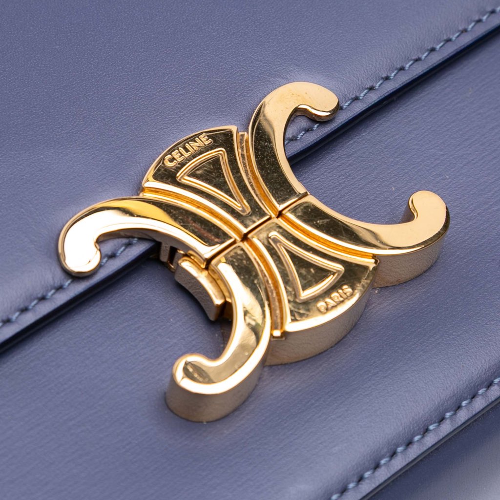 Celine Teen Shiny Calfskin Triomphe Crossbody - Side view