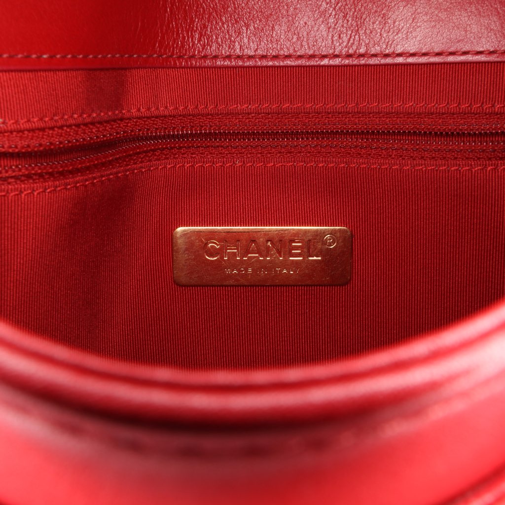Chanel Small Quilted Calfskin and Caviar Chain Handle Flap - Side view