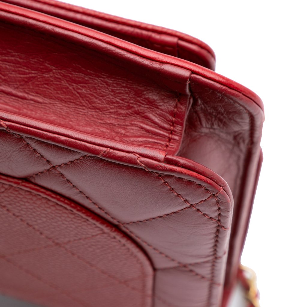 Chanel Small Quilted Calfskin and Caviar Chain Handle Flap - Image 10