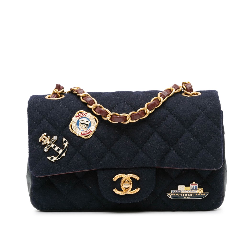 Chanel Mini Rectangular Classic Jersey Sailor Single Flap