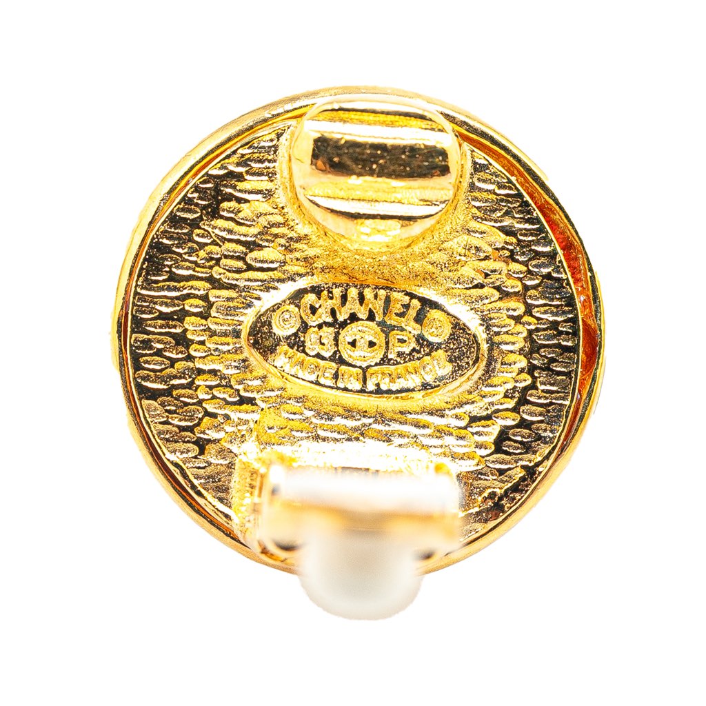 Chanel Gold Plated Mini CC Clip On Earrings - 4