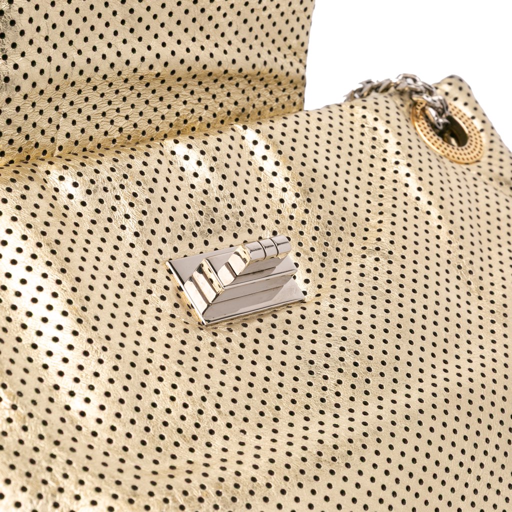 Chanel Perforated Crackled Metallic Calfskin Drill Tote - Detail 2