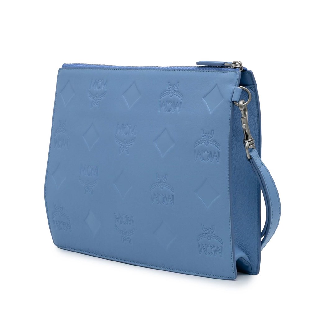 Mcm Leather Aren Zip Pouch - Back view