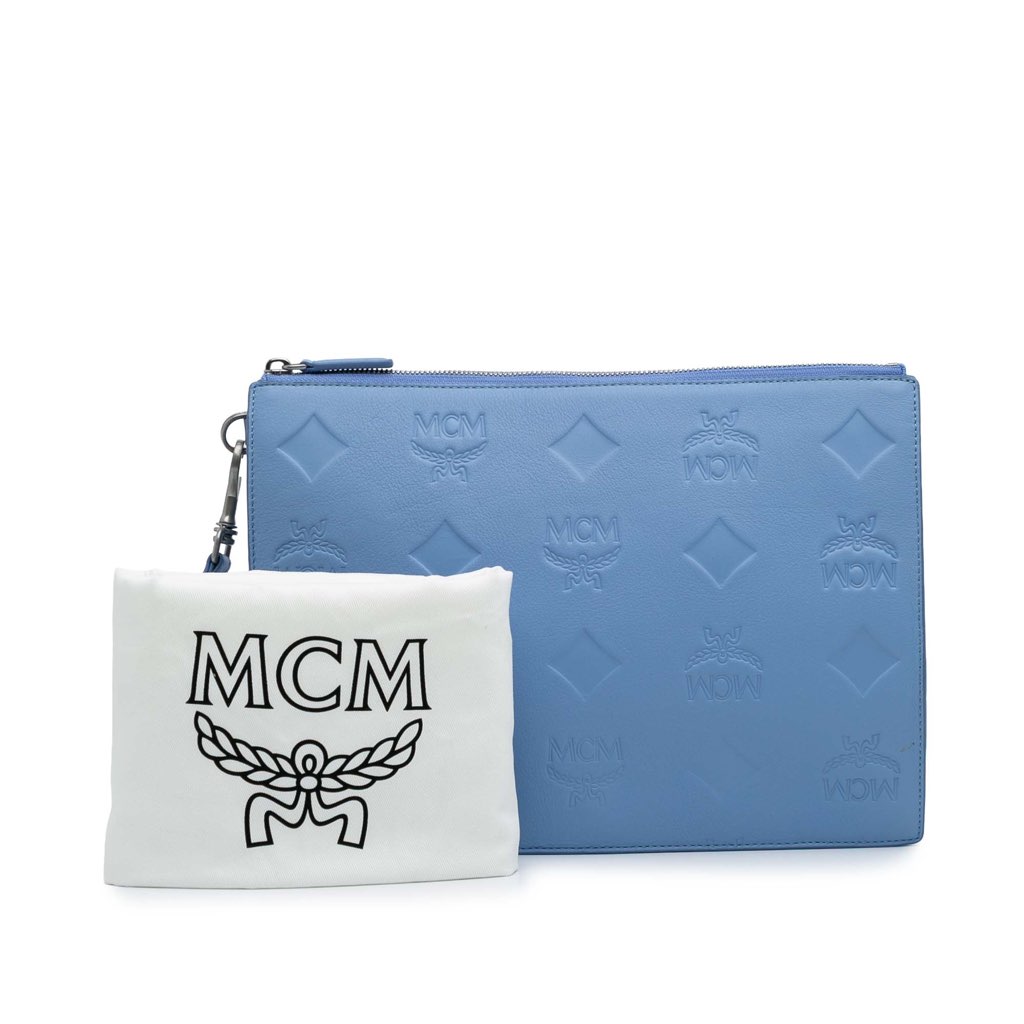 Mcm Leather Aren Zip Pouch - Image 12