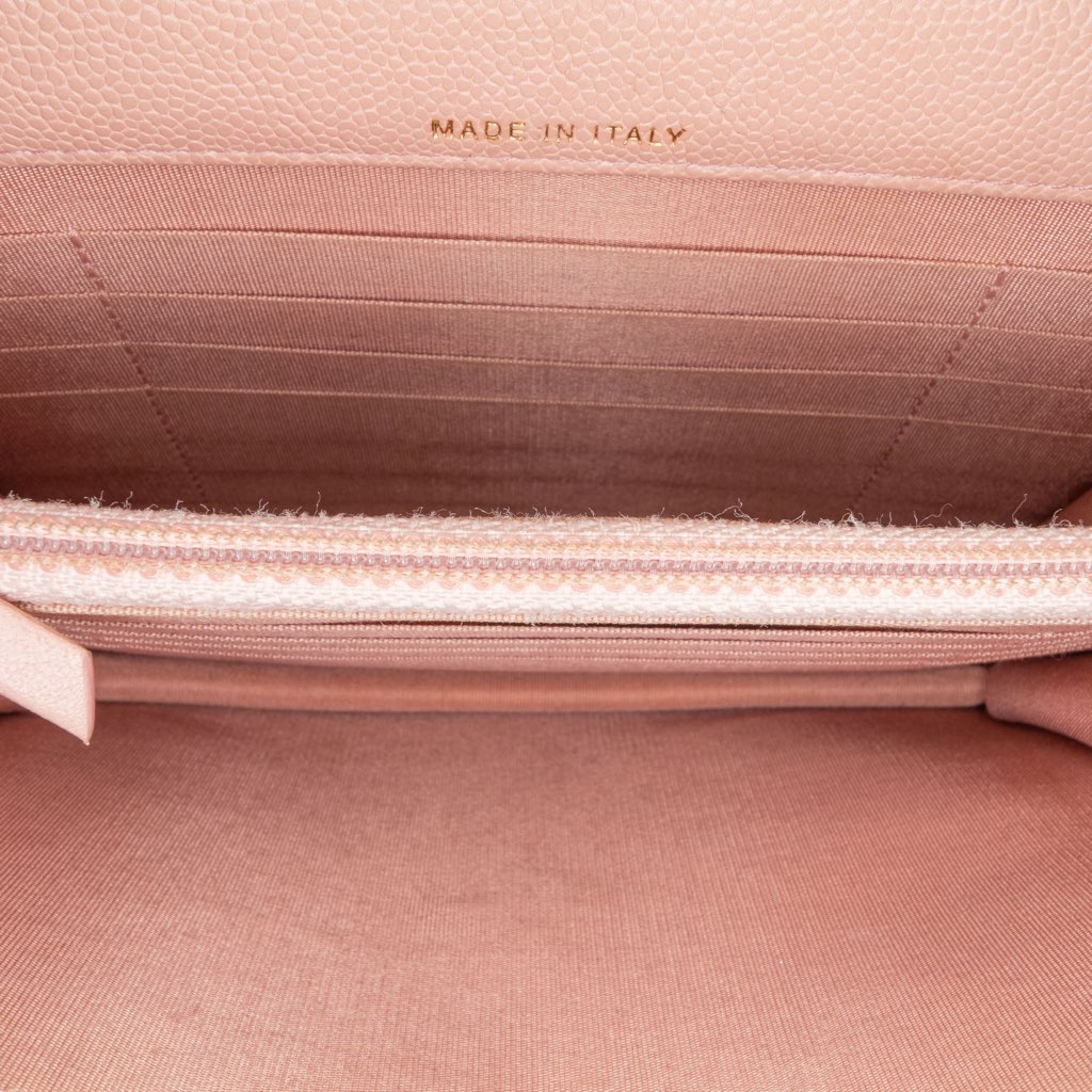 Chanel Quilted Caviar Square Boy Wallet On Chain - 4