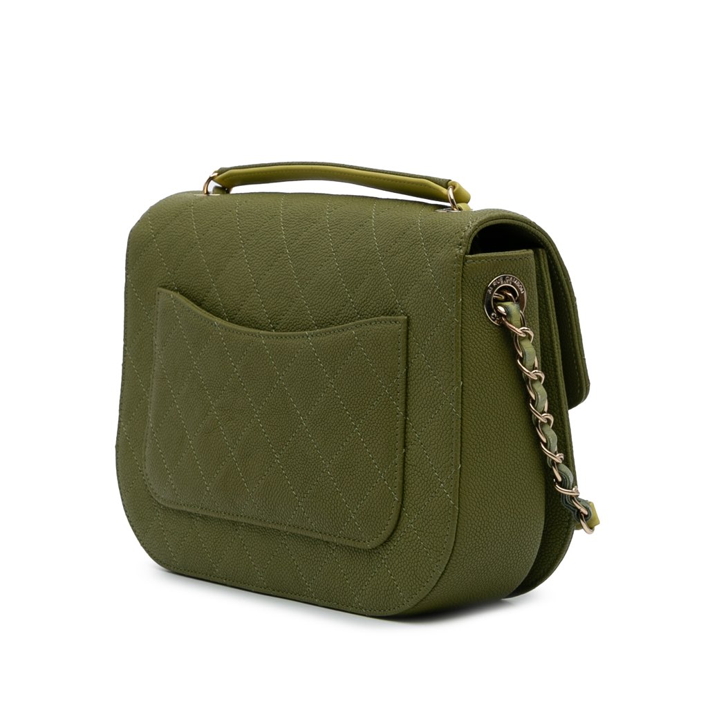 Chanel Medium Quilted Caviar Thread Around Flap - 2