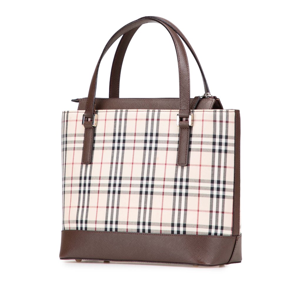 Burberry House Check Canvas Tote - Back view