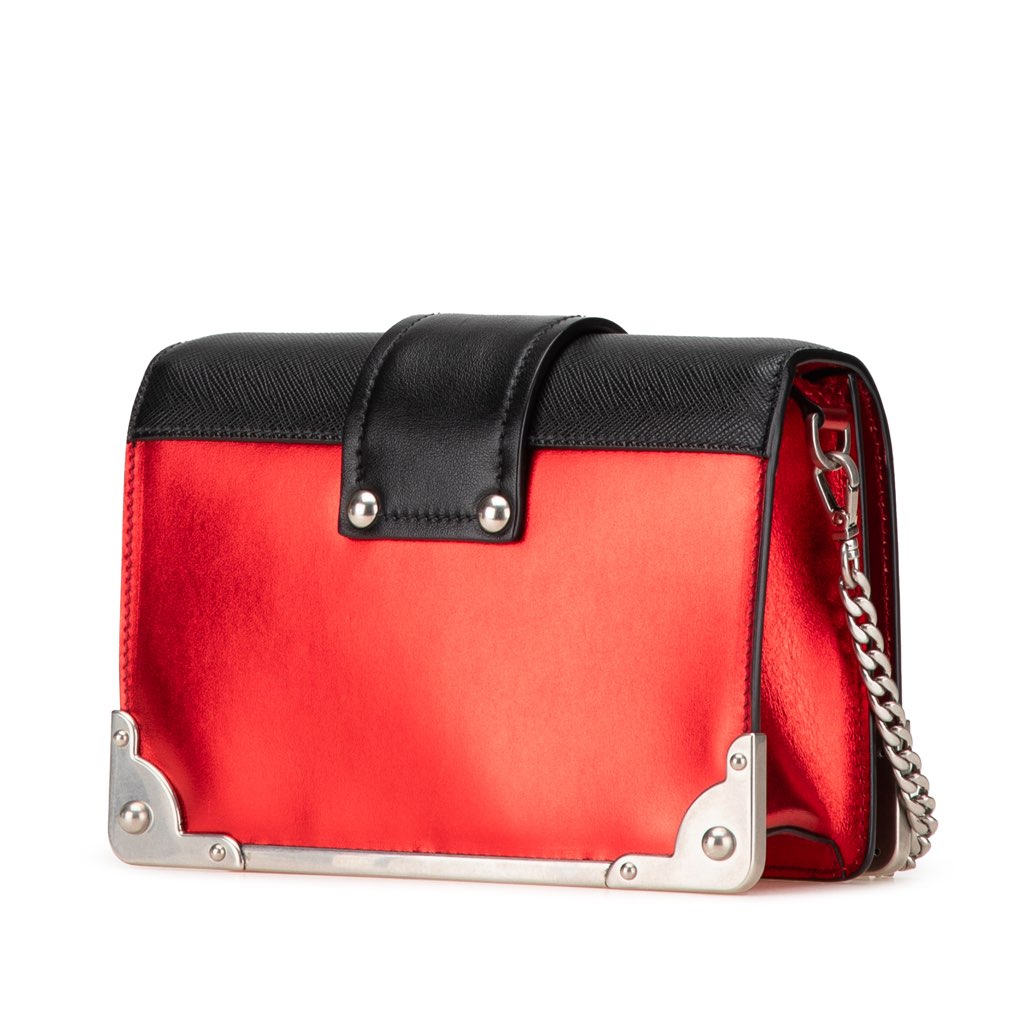 Prada Saffiano Trimmed City Calf Cahier Crossbody - 2