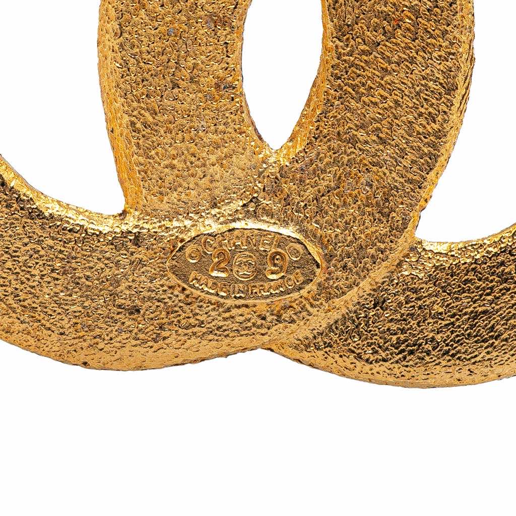 Chanel Gold Plated CC Brooch - 3