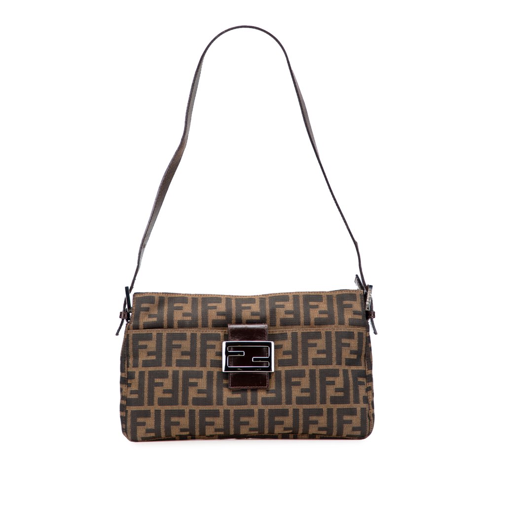Fendi Zucca Canvas Shoulder Bag