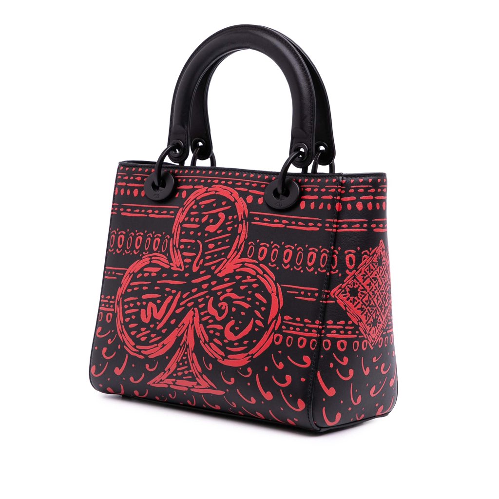 Dior Small Smooth Calfskin Painted Heart Clover Lady Dior - 2