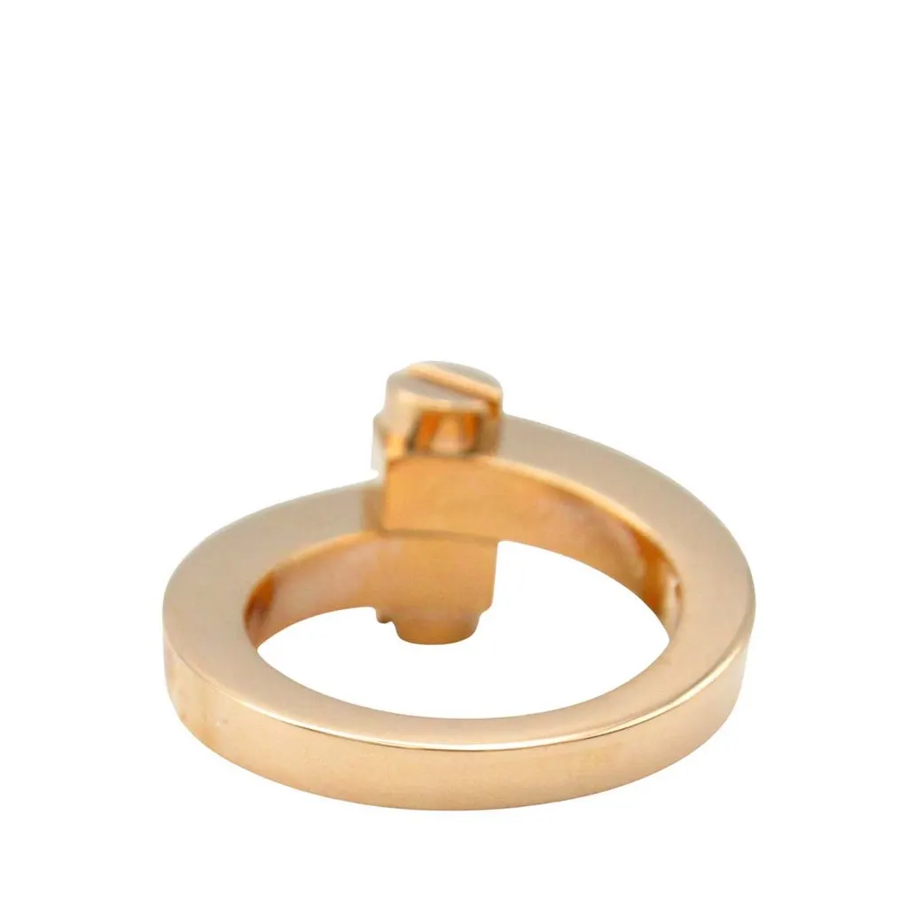 Cartier 18K Rose Gold Menotte Ring Pink Rose Gold Good - Front View