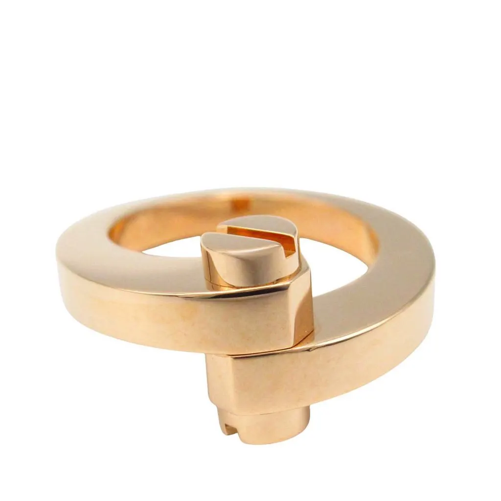 Cartier 18K Rose Gold Menotte Ring Pink Rose Gold Good - Back View