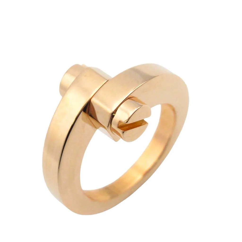 Cartier 18K Rose Gold Menotte Ring Pink Rose Gold Good - Inside View