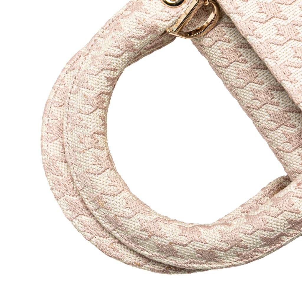 Dior Medium Canvas Houndstooth Embroidered Lady D Lite - Image 10