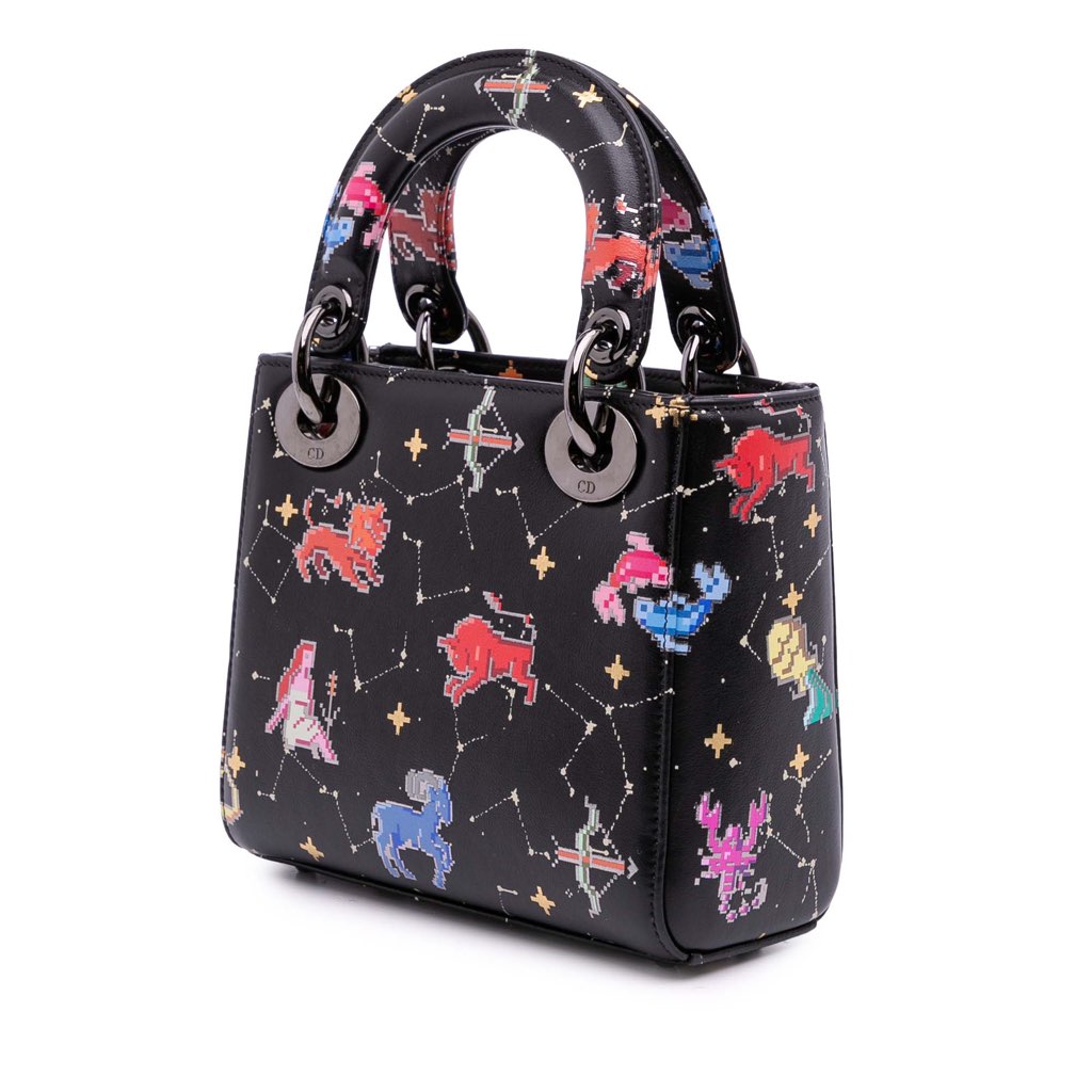 Dior Mini Calfskin Pixel Zodiac Lady Dior - Back view
