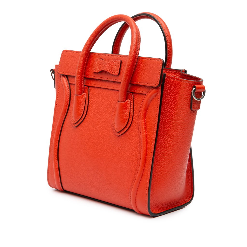 Celine Nano Leather Luggage Tote - Back view