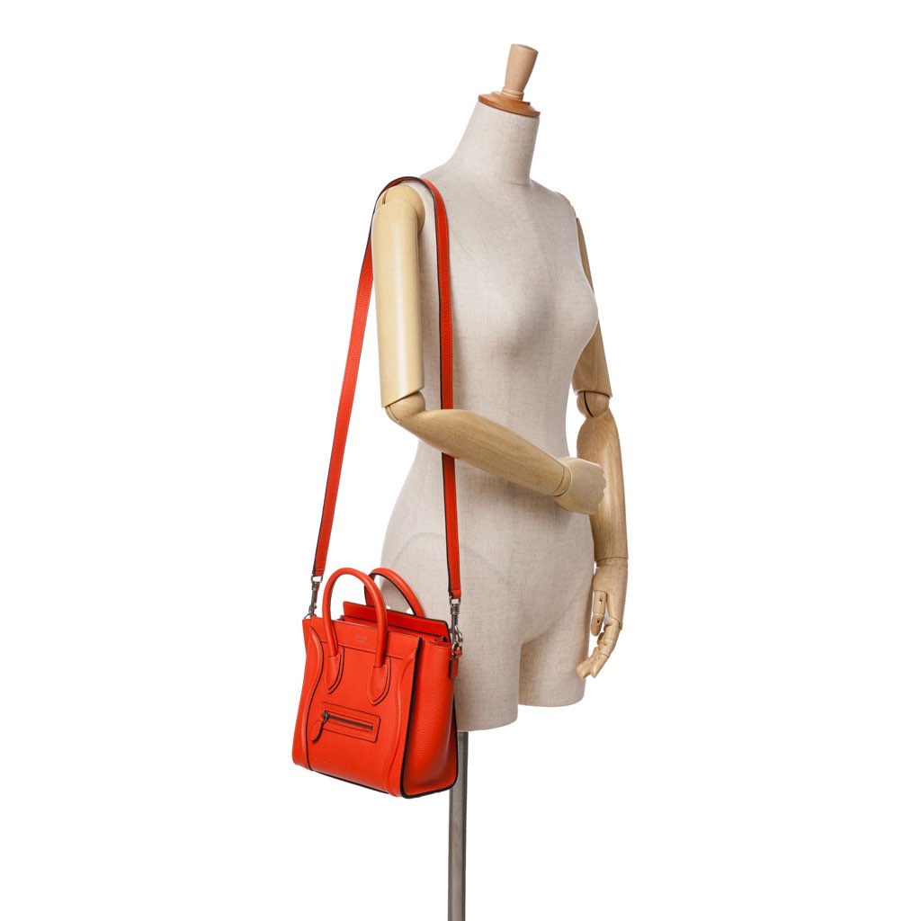 Celine Nano Leather Luggage Tote - Image 10