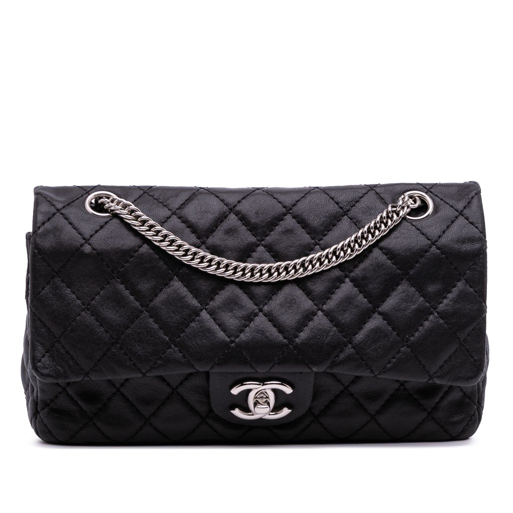 Chanel Medium Classic Washed Lambskin Bijoux Chain Double Flap