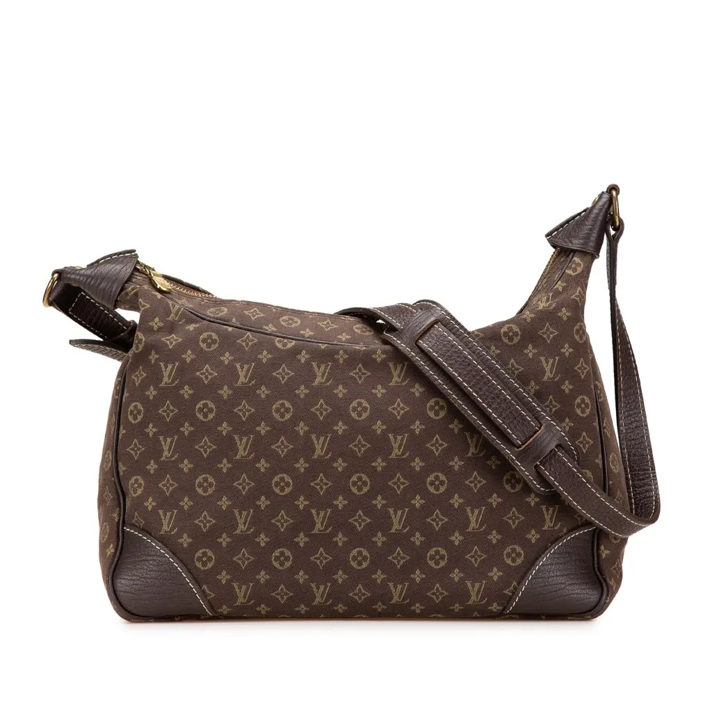 Louis Vuitton Monogram Mini Lin Boulogne Brown Canvas Good - Front View