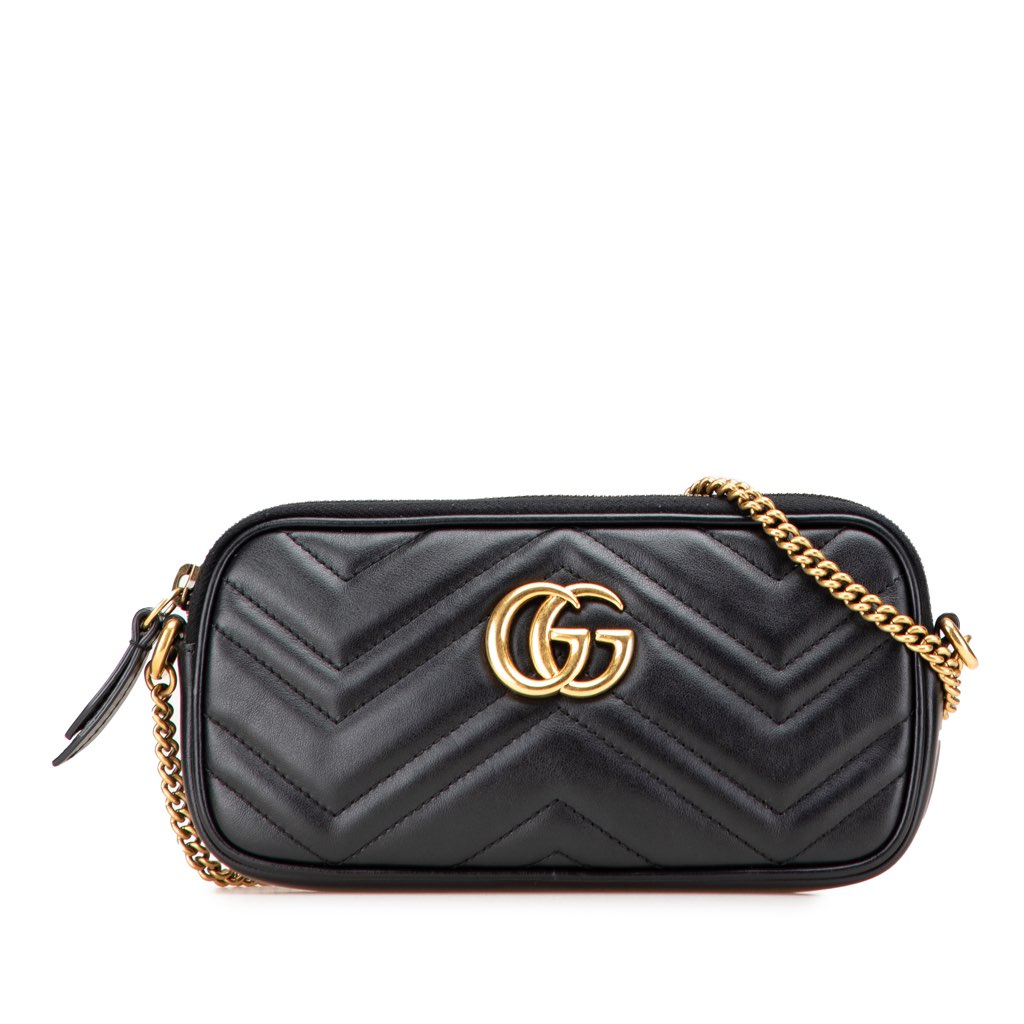 Gucci Mini GG Marmont Matelasse Leather Camera Crossbody