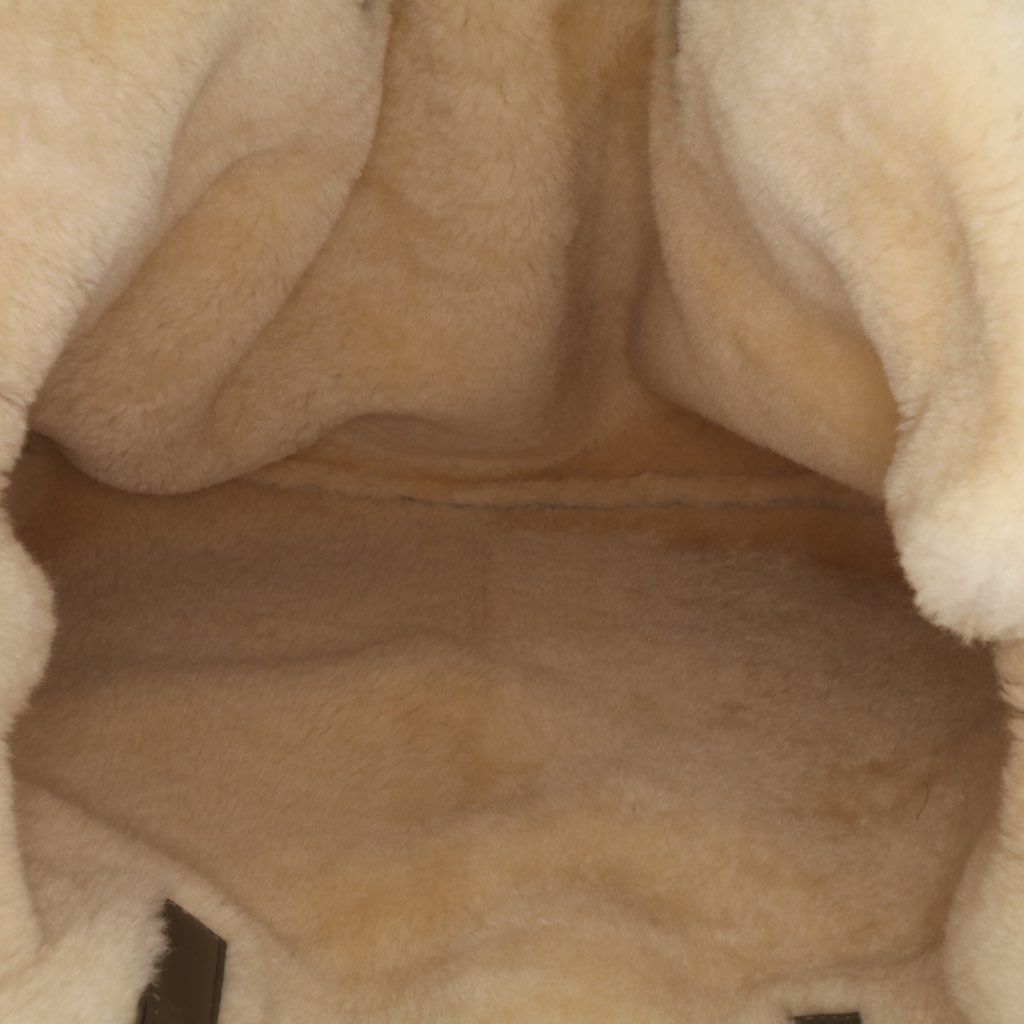 Loewe Suede and Shearling Flamenco Knot Tote - 4