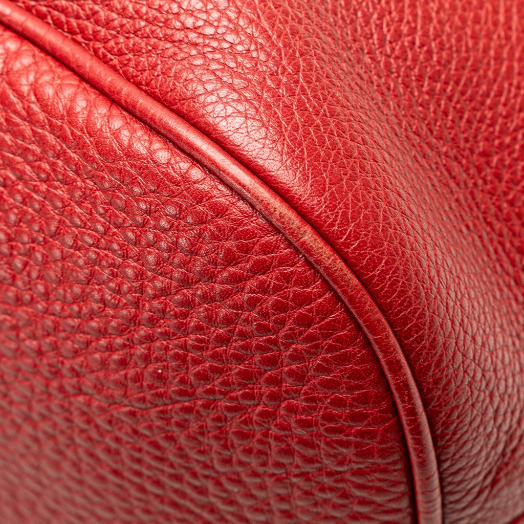 Gucci Medium Leather Web Dome Satchel - Image 13